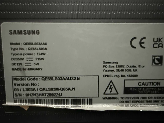 Samsung qe55q70b tv | samsung the frame ls03a 65" zwart - afbeelding 4 van  5
