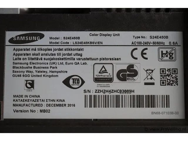 Samsung s24e450 - 55x33x49 cm - afbeelding 5 van  5