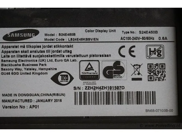 Samsung s24e450 - 55x33x49 cm - afbeelding 5 van  5
