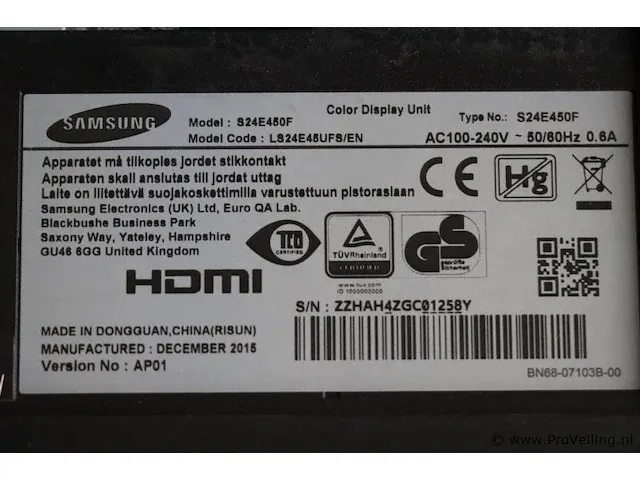 Samsung s24e450 - 55x33x49 cm - afbeelding 5 van  5