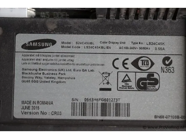 Samsung s24e450 - 55x33x49 cm - afbeelding 5 van  5