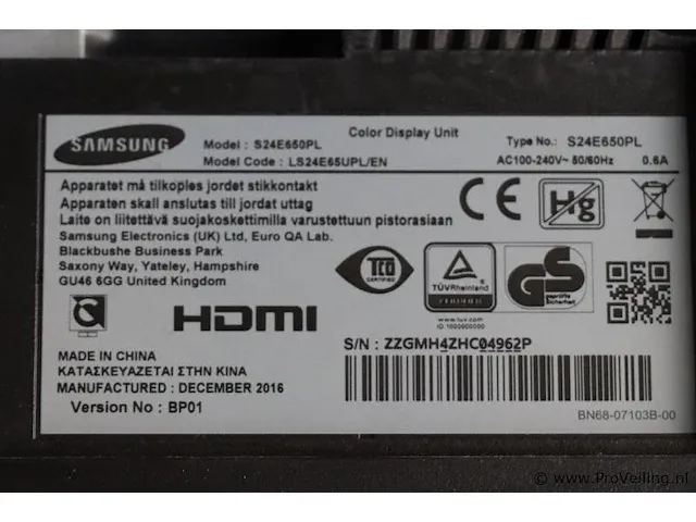 Samsung s24e650 - 55x33x49 cm - afbeelding 9 van  9