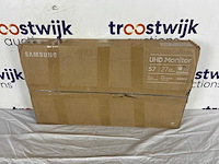 Samsung s27a706nwu led-monitor 68.6 cm (27 inch) energielabel g (a - g) 3840 x 2160 pixel uhd, 4k 5 ms hdmi, displayport, hoofdtelefoon (3.5 mm jackplug) ips - afbeelding 2 van  2