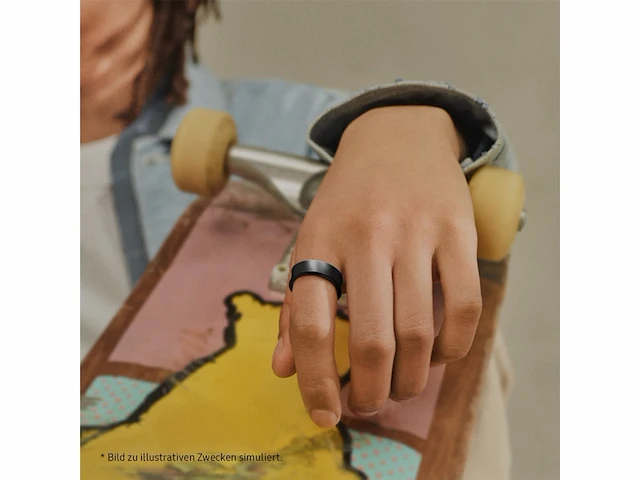Samsung wearable sm-q515nzkaeub galaxy ring maat 15 zwart - afbeelding 1 van  4