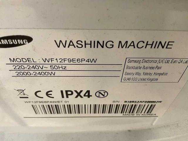 Samsung wf12f9e6p4w wasmachine (2x) - afbeelding 8 van  8