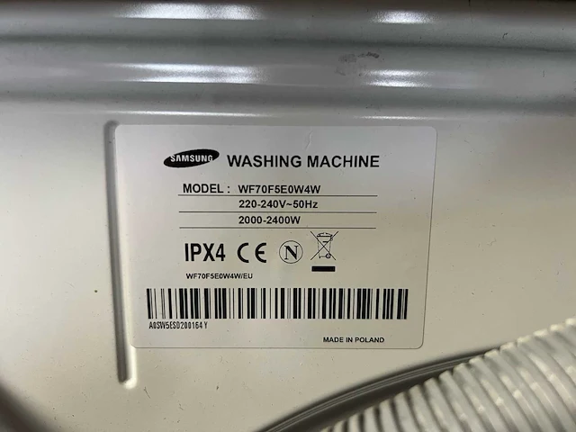 Samsung wf70f5e0w4w wasmachine voorbelading 7 kg 1400 rpm wit - afbeelding 3 van  7