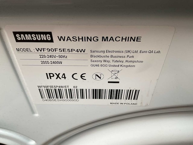 Samsung wf90f5e5p4w wasmachine (2x) - afbeelding 8 van  8