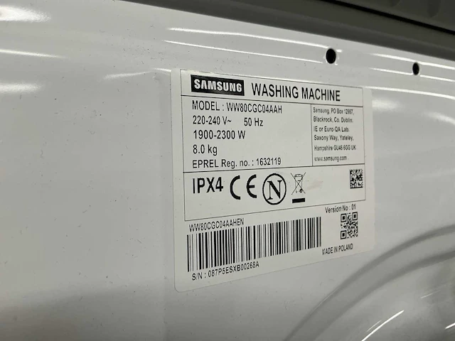 Samsung ww80cgc04aah wasmachine - afbeelding 6 van  6