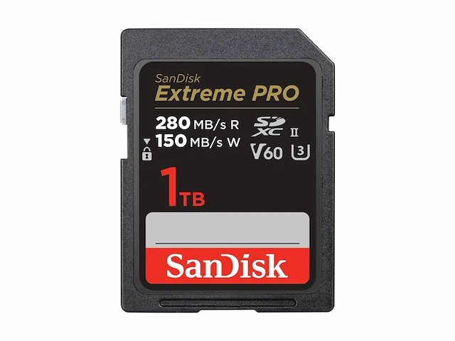Sandisk extreme pro sdxc uhs-ii, 280mb/s 1tb - afbeelding 1 van  4