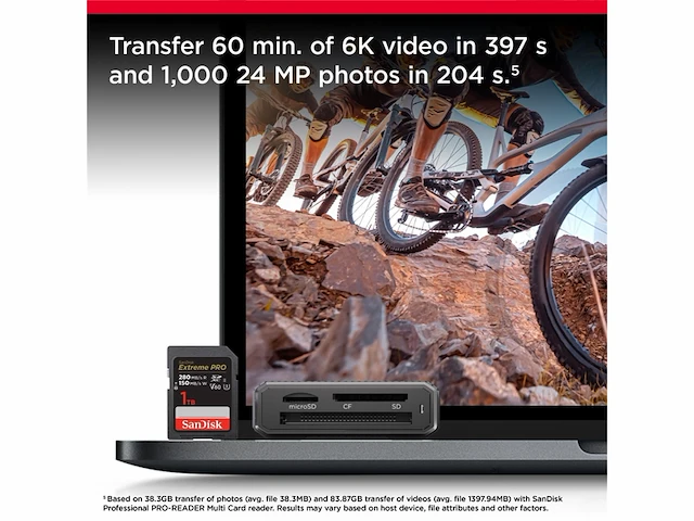Sandisk extreme pro sdxc uhs-ii, 280mb/s 1tb - afbeelding 4 van  4
