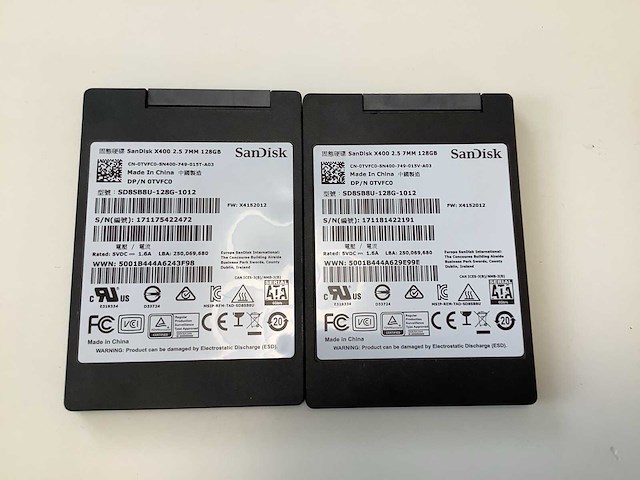 Sandisk/samsung 128gb ssd interne hardeschijf (4x) - afbeelding 2 van  4