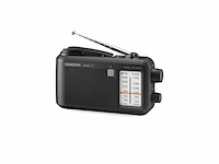 Sangean mmr77 noodradio am/fm met dynamo spatwaterbestendig zaklamp oplaadbaar zwart - afbeelding 1 van  5