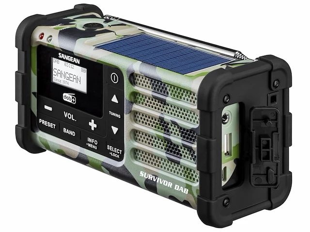 Sangean mmr88 dab+ fmrds/dab/handcrank/solar radio camouflage - afbeelding 1 van  5
