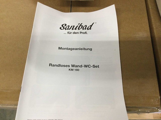 Sanibad - km-180 - hangtoilet zonder spoelrand - afbeelding 3 van  5