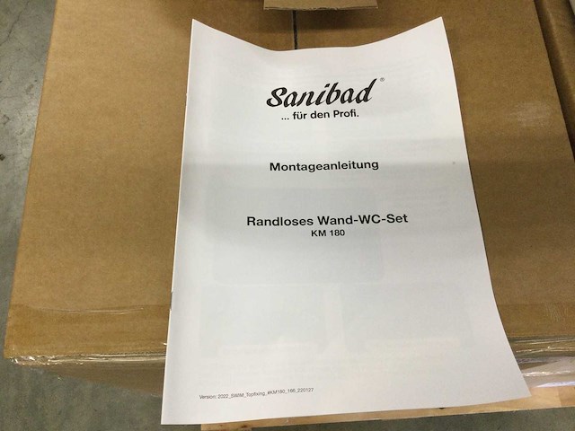 Sanibad - km-180 - hangtoilet zonder spoelrand - afbeelding 3 van  5