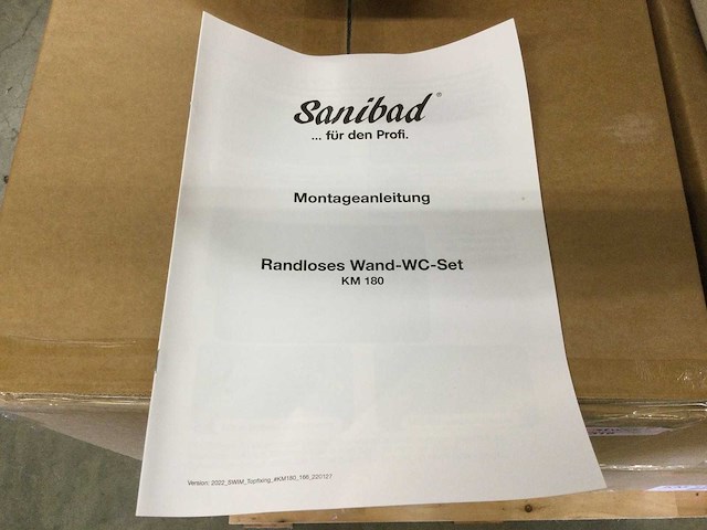 Sanibad - km-180 - hangtoilet zonder spoelrand - afbeelding 3 van  5