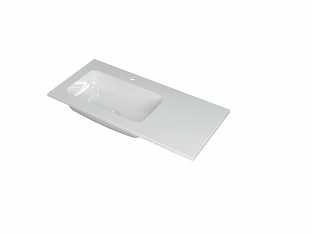 Sanibell - 3407015 - wastafel 100x45 cm polystone met 1 kraangat. - afbeelding 1 van  4