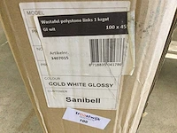 Sanibell - 3407015 - wastafel 100x45 cm polystone met 1 kraangat. - afbeelding 2 van  4