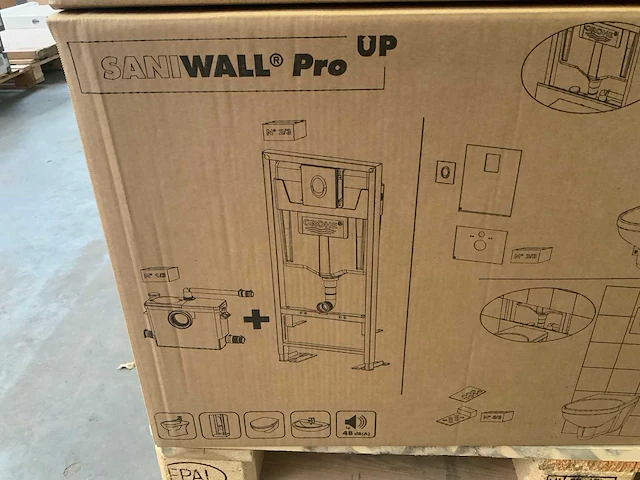 Sanibroyeur saniwall pro up inbouw toilet element met faecalien vernietiger - afbeelding 4 van  5