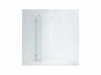 Saniclass bellini inloopdouche - scharnierbevestiging - 30x200cm - 8mm veiligheidsglas - anti kalk - chroom - afbeelding 1 van  2