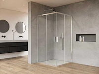 Saniclass casus douchecabine hoekinstap 90x90 antikalk - afbeelding 1 van  7