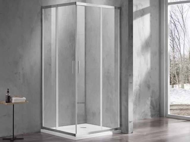 Saniclass casus douchecabine hoekinstap 90x90 antikalk - afbeelding 2 van  7