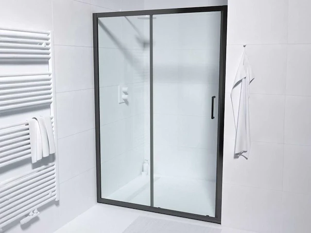 Saniclass id06 quick fit sw491645 schuifdeur 120x190 cm mat zwart - afbeelding 1 van  6