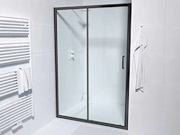 Saniclass id06 quick fit sw491645 schuifdeur 120x190 cm mat zwart - afbeelding 1 van  6