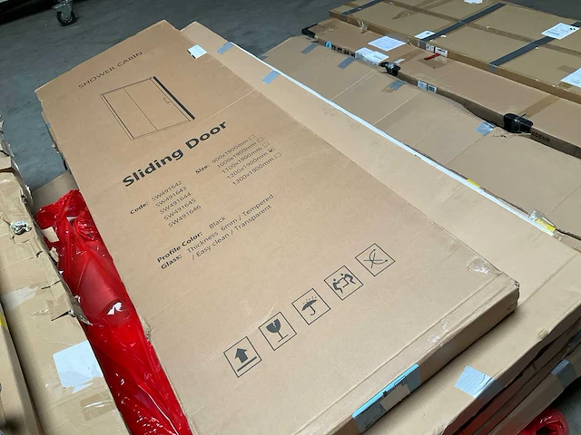 Saniclass id06 quick fit sw491645 schuifdeur 120x190 cm mat zwart - afbeelding 6 van  6