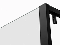 Saniclass neptune douchedeur mat zwart softclose antikalk 120x200 cm - afbeelding 2 van  4