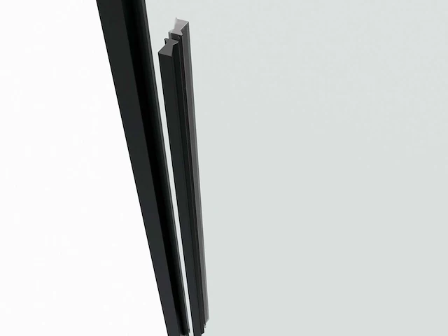 Saniclass neptune douchedeur mat zwart softclose antikalk 120x200 cm - afbeelding 3 van  4