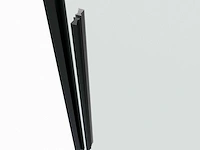 Saniclass neptune douchedeur mat zwart softclose antikalk 120x200 cm - afbeelding 3 van  4