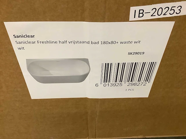 Saniclear - freshline sk29019 - half vrijstaand bad - afbeelding 7 van  7