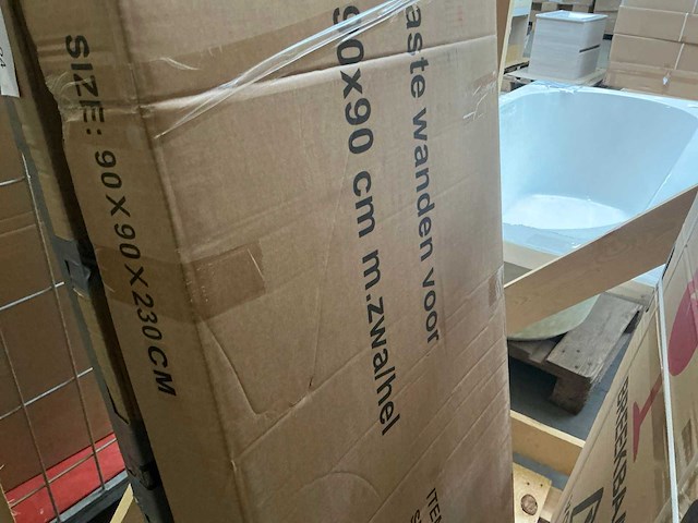 Saniclear jipp douchecabine matzwart 90x90cm - afbeelding 2 van  6