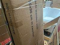 Saniclear jipp douchecabine matzwart 90x90cm - afbeelding 2 van  6