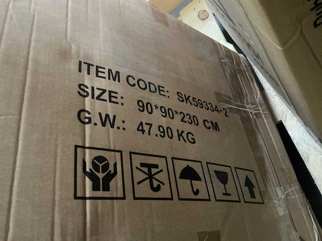 Saniclear jipp douchecabine matzwart 90x90cm - afbeelding 3 van  4