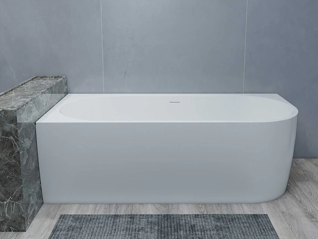 Saniclear sk 95818 - lilla vrijstaand hoekbad links 180x80 cm - afbeelding 1 van  6