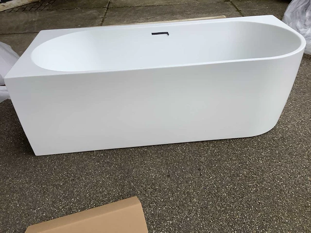 Saniclear sk 95818 - lilla vrijstaand hoekbad links 180x80 cm - afbeelding 2 van  6