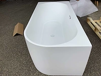 Saniclear sk 95818 - lilla vrijstaand hoekbad links 180x80 cm - afbeelding 3 van  6