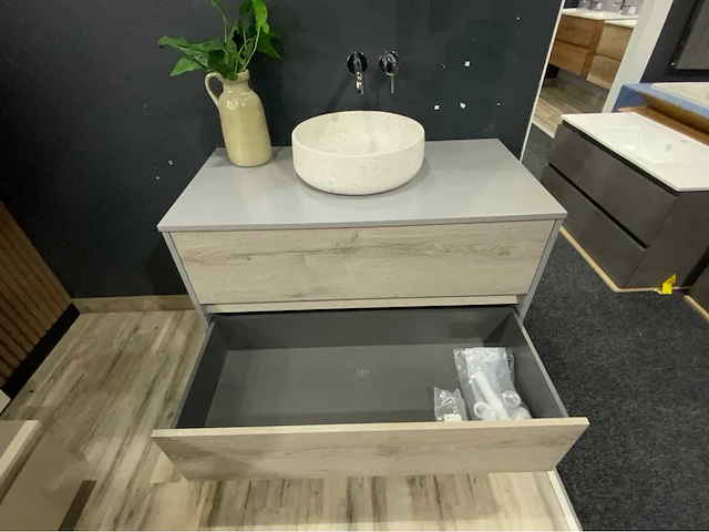 Sanijura frame origin badmeubelset 100cm muisgrijs - afbeelding 3 van  11