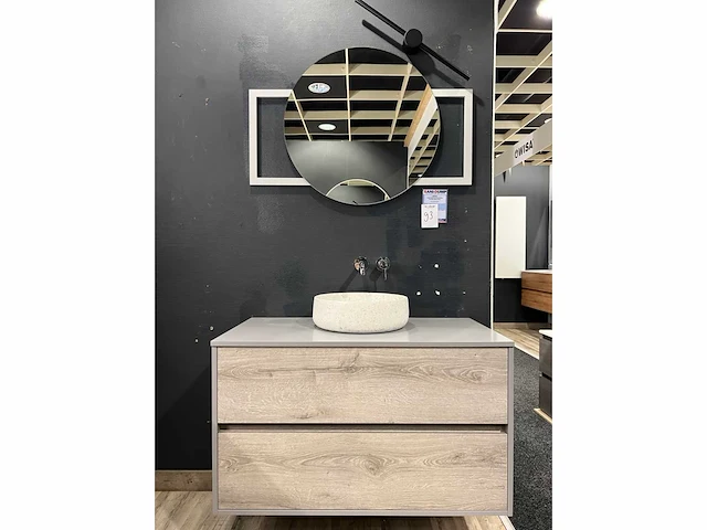 Sanijura frame origin badmeubelset 100cm muisgrijs - afbeelding 4 van  11