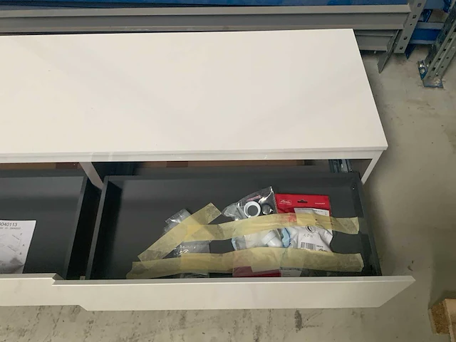 Sanijura wastafel onderkast 160cm wit - afbeelding 5 van  6