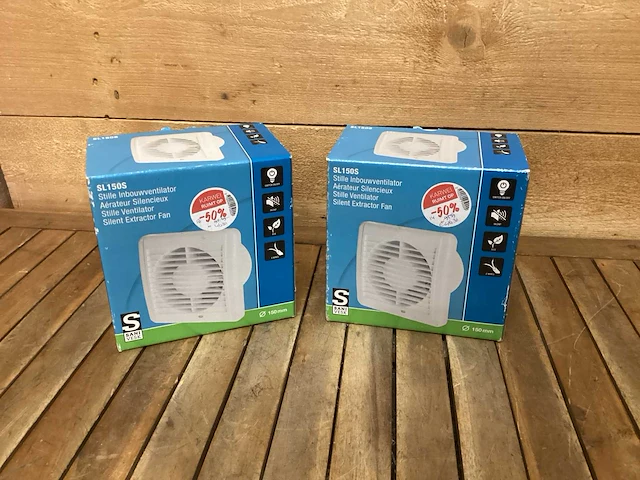 Sanivesk sl150s stille inbouwventilator (2x) - afbeelding 1 van  4