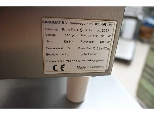 Sanomat euro plus s rvs slagroommachine - afbeelding 9 van  11