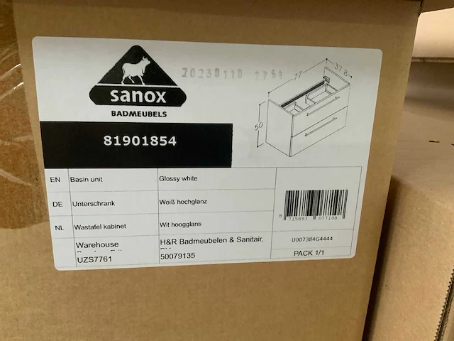 Sanox badmeubel wit 80cm - afbeelding 7 van  7