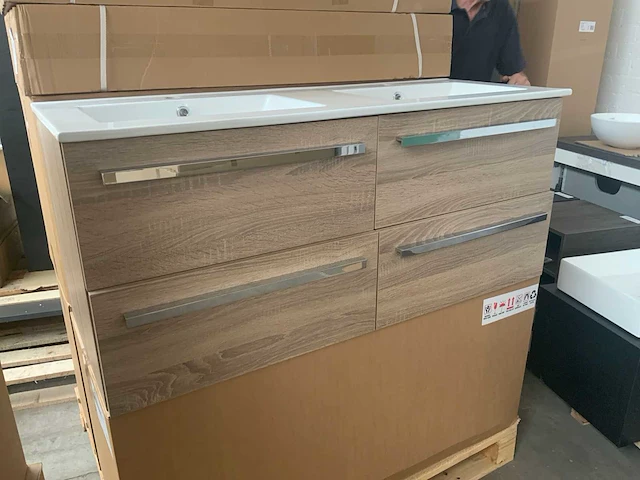 Sanox bardolino grey oak 120cm badmeubelset - afbeelding 7 van  12
