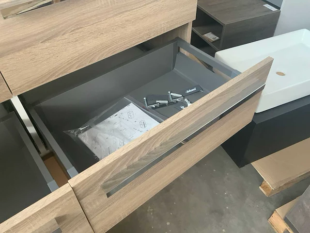 Sanox bardolino grey oak 120cm badmeubelset - afbeelding 10 van  12