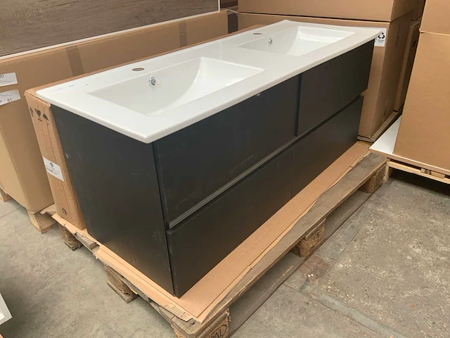 Sanox black oak badmeubel 120cm - afbeelding 1 van  8