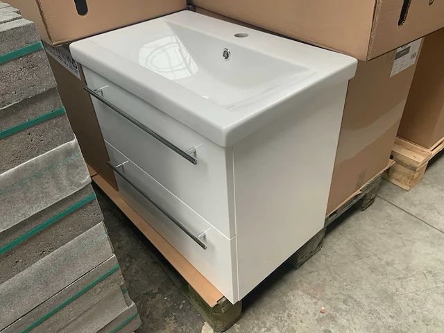 Sanox glossy white badmeubel 60cm - afbeelding 1 van  5