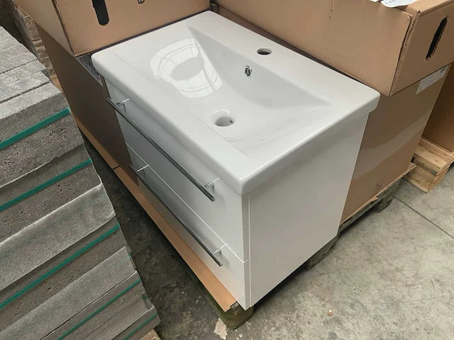 Sanox glossy white badmeubel 60cm - afbeelding 2 van  5